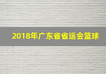 2018年广东省省运会篮球