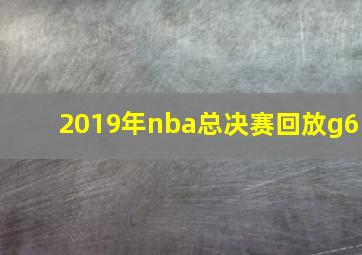 2019年nba总决赛回放g6