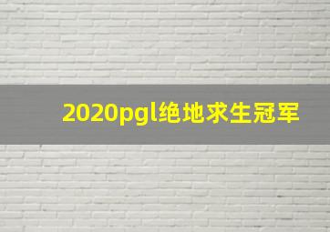 2020pgl绝地求生冠军