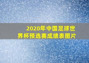 2020年中国足球世界杯预选赛成绩表图片