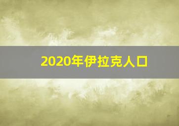 2020年伊拉克人口