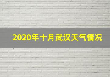 2020年十月武汉天气情况