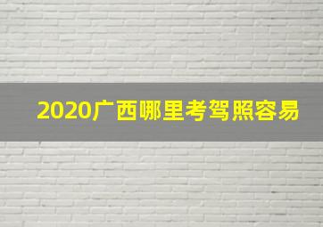 2020广西哪里考驾照容易