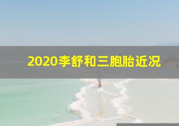 2020李舒和三胞胎近况