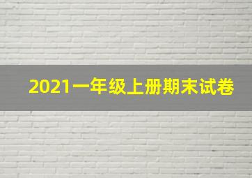 2021一年级上册期末试卷