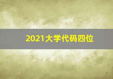 2021大学代码四位