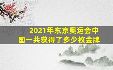 2021年东京奥运会中国一共获得了多少枚金牌