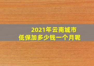 2021年云南城市低保加多少钱一个月呢