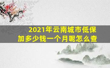 2021年云南城市低保加多少钱一个月呢怎么查