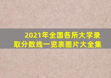 2021年全国各所大学录取分数线一览表图片大全集