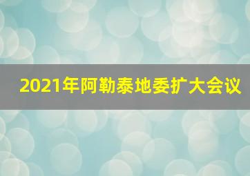 2021年阿勒泰地委扩大会议