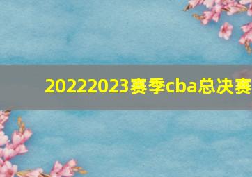 20222023赛季cba总决赛