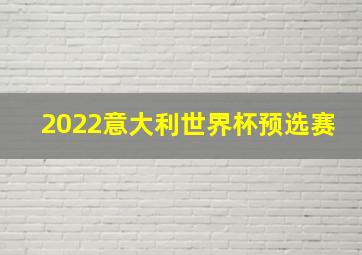 2022意大利世界杯预选赛