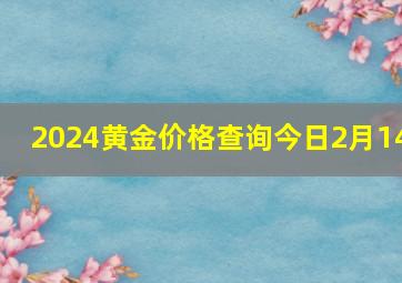 2024黄金价格查询今日2月14