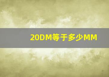 20DM等于多少MM