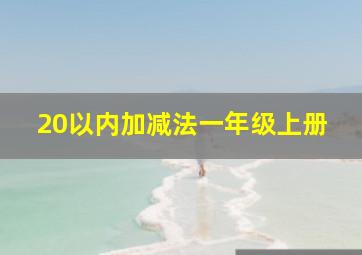 20以内加减法一年级上册