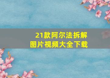 21款阿尔法拆解图片视频大全下载