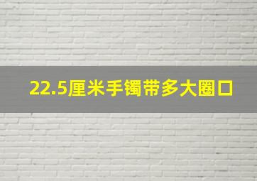 22.5厘米手镯带多大圈口