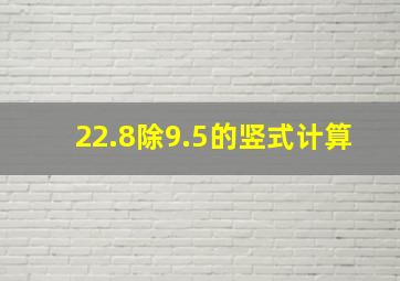 22.8除9.5的竖式计算