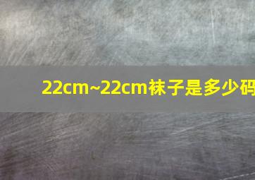 22cm~22cm袜子是多少码