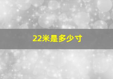 22米是多少寸