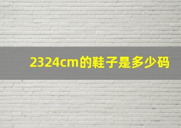 2324cm的鞋子是多少码