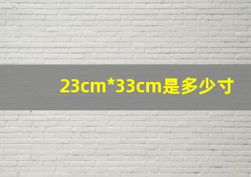 23cm*33cm是多少寸