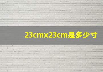 23cmx23cm是多少寸