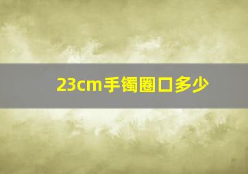 23cm手镯圈口多少