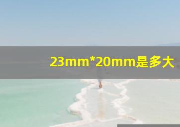 23mm*20mm是多大