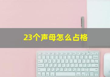 23个声母怎么占格