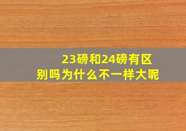 23磅和24磅有区别吗为什么不一样大呢