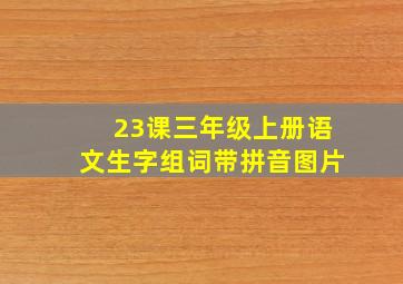 23课三年级上册语文生字组词带拼音图片