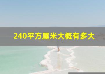 240平方厘米大概有多大