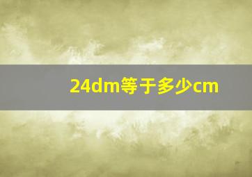 24dm等于多少cm