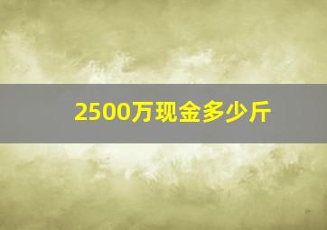 2500万现金多少斤