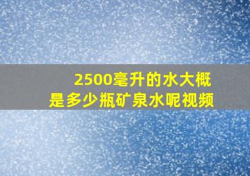 2500毫升的水大概是多少瓶矿泉水呢视频