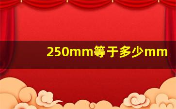 250mm等于多少mm