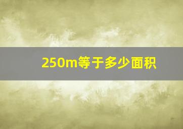 250m等于多少面积