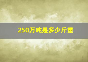 250万吨是多少斤重