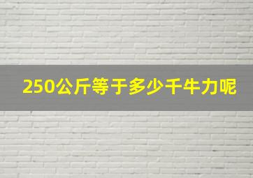 250公斤等于多少千牛力呢