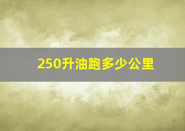 250升油跑多少公里