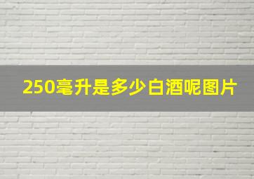 250毫升是多少白酒呢图片