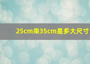 25cm乘35cm是多大尺寸