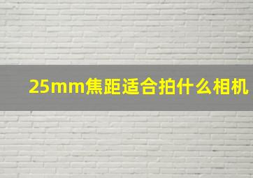 25mm焦距适合拍什么相机