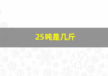 25吨是几斤