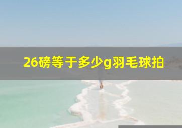 26磅等于多少g羽毛球拍