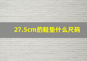 27.5cm的鞋垫什么尺码