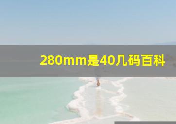 280mm是40几码百科