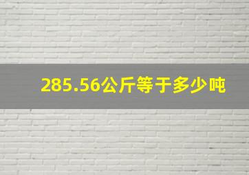 285.56公斤等于多少吨